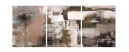 Quadro 70X150cm em Impressão Digital Abstrato Marrom e Bege trio Atelier Valverde