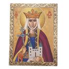 Quadro A4 Decorativo Religioso Santa Adelaide Dourado