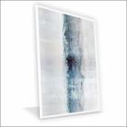 Quadro Abstrato Azul Vinil Com Vidro