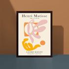 Quadro Abstrato Matisse 45x34cm - Vidro e Moldura Preta