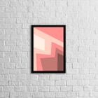 Quadro Abstrato Rosa I 33x24cm - com vidro