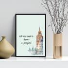 Quadro All You Need Is A Passport 24X18Cm - Com Vidro