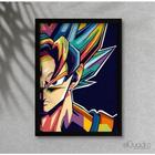 Quadro Dragon Ball Goku Anime Desenho Com Moldura G014