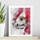 Quadro Aquarela Futebol - Goleiro 33X24Cm - Com Vidro