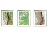 Quadro arte 30x66 canvas formas abstratas mod 13