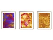 Quadro arte 30x66 canvas formas abstratas mod 15