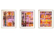 Quadro arte 30x66 canvas formas abstratas mod 174