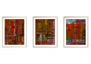 Quadro arte 30x66 canvas formas abstratas mod 175