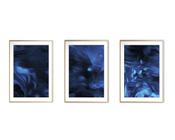 Quadro arte 30x66 canvas formas abstratas mod 92