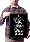 Quadro Arte Baphomet Bafomete Magia Ocultismo 666