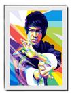 Quadro Arte Bruce Lee Jeet Kune Do Moldura Branca