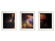 Quadro arte canvas 55x110 universo colorido mod 52