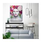 Quadro Arte Conceito Beautiful Flower Queen c/ Moldura Dourada e Vidro