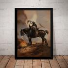 Quadro Arte De Frank Frazetta Death Dealer Cavaleiro Hq