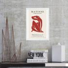 Quadro Arte Matisse Mulher - Vermelho 45X34Cm - Com Vidro