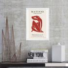 Quadro Arte Matisse Mulher - Vermelho 45x34cm - com vidro