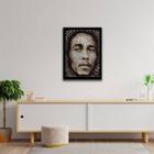 Quadro Artístico Bob Marley 24X18Cm - Com Vidro