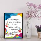 Quadro Autismo Feitos Grandiosos 24x18cm - com vidro