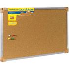 Quadro Aviso Moldura Alumínio Cortiça Aparente 090X060CM PCT com 02