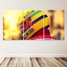 Quadro Ayrton Senna Decorativo 120x60 Capacete Fórmula 1