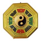 Quadro Baguá Feng Shui Dourado 13 Cm Yin Yang TALISMÃ