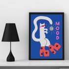 Quadro Balada Mood - Gato 45X34Cm - Com Vidro