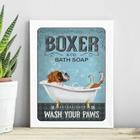 Quadro Banheiro Vintage Boxer 24X18Cm - Com Vidro