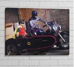 Quadro Batman E Robin Retro Moto Decada 70 Seriado Adam West
