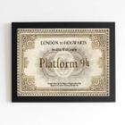 Quadro Bilhete Trem Hogwarts - Plataforma 45x34cm - com vidro