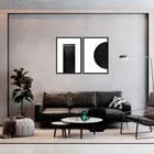 Quadro Black Minimalist 142x100 2-100x70 Caixa Preto Moldura Caixa, Preta