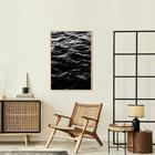 Quadro Black Ocean 43x30 Filete Marfim Moldura Filete, Marfim