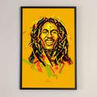 Quadro Bob Marley (02) Raggae - COM MOLDURA - 60x90 cm