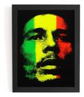 Quadro Bob Marley Poster Arte Com Moldura 44x32cm