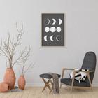 Quadro Boho Chalk Moon Phases 100x70 Filete Marfim Moldura Filete, Marfim