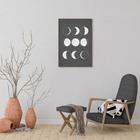 Quadro Boho Chalk Moon Phases 86x60 Filete Marrom Moldura Filete, Marrom Cafe