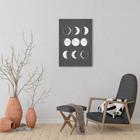 Quadro Boho Chalk Moon Phases 86x60 Sem Moldura Sem Moldura