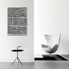 Quadro Boho Zebrado 86x60 Filete Marfim Moldura Filete, Marfim