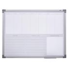 Quadro Branco Lousa 80x60cm Planner Prata Soft Stalo