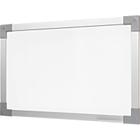 Quadro branco moldura madeira 070x050cm soft prime prata stalo