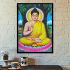 Quadro Buda Buddha Zen Budismo em Alta Definição com Moldura E Acetato Tamanho A3