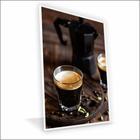 Quadro Bule Café Canvas Com Vidro