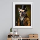 Quadro Bulldog Francês Cavalheiro - 60x48cm