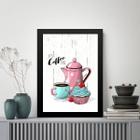 Quadro Café Com Cupcake 24X18Cm - Com Vidro