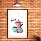 Quadro Café Com Cupcake- 60X48Cm