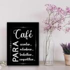 Quadro Café Para Compartilhar 24X18Cm Preta