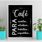 Quadro Café Para Compartilhar 33x24cm - com vidro