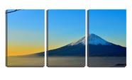 Quadro canvas 30x66 monte fuji topo de neve