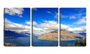Quadro canvas 45x96 lago em volta de montanha