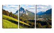 Quadro canvas 45x96 lugarejo entre montanhas