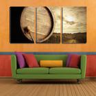 Quadro canvas 45x96 rolha e barril antigo